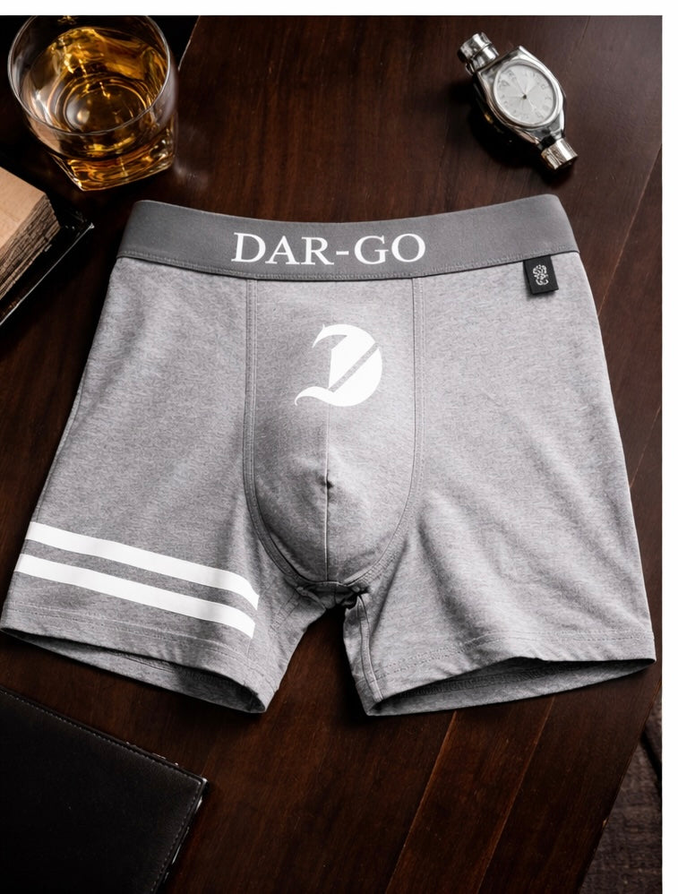 ⚙️ DAR-GO® Signature Two-Stripe Boxer Briefs Sterling Gray